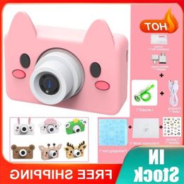 For Cameras Cartoon Child Holiday Charging Portable Multifunctional Camera Digital Camcorder 230601 With Lanyard USB Selfie Toy Kids Mi Oalh