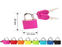 Small Mini Strong Metal Padlock Travel Suitcase Diary Book Lock With 2 Keys Security Luggage Padlock Decoration Many Colours T2I5172952370