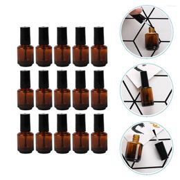 Storage Bottles Clear Nail Polish Empty Glass Gel Bottle Brush With Containers Refillable Diy Vials Holder Vails For