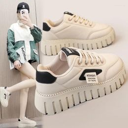 Casual Shoes 2024 Spring/Summer Leisure Heightening Board With Matsuke Bottom Street Shooting Leather Face Round Head Student