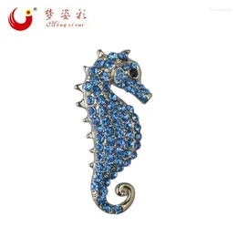 Brooches 2024 Small Vintage Cute Hijab Sea Horse Brooch Strass Crystal Broches Mujer Broach Accessories X1394