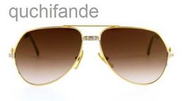 Counter High Quality Carter Sunglasses Designer Women Vintage Santos 56mm 23k Gold Aviator Sunglasses France Excellent Unisex with Real Logo