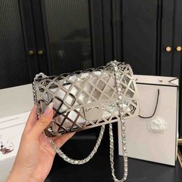 Mini Metal Bag Cf Women Shoulder Bag 18CM Designer Wallet With Coin Purse Vintage Zipper Card Holder Trend Evening Clutch Crossbody Designer Bag Fanny Pack Sacoche