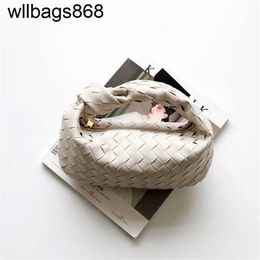 Venetabottegs Cloud Luxury Jodie Bag Womens Pleated High-grade Sense Western Fashion White Weaving Mini Knotted Leather Tote Handbags