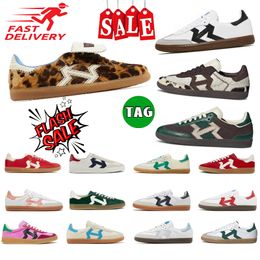 2024 Designer Fashion casual shoes Leopard print wales bonner Vintage Trainer Sneakers Non-Slip white Outdoor leather friction resistance shoes