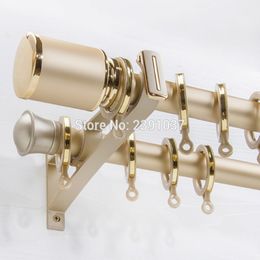 Luxurious Roman rods mute Europe curtain rods single and double rod curtain rods curtains track accessories T200601 268U