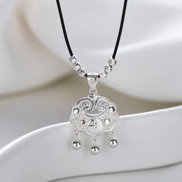 Tizia real s ethnic style design light luxury temperament woven clavicle chain S925 sterling silver safe lock necklace female 240422