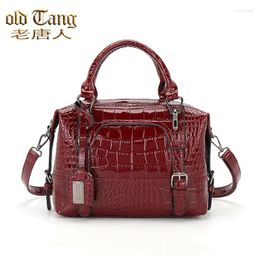 Shoulder Bags Vintage Crocodile Pattern Casual Simplicity For Women 2024 Designer PU Leather Ladies Handbags