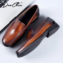 Casual Shoes Designer Style Moccasins Loafer For Men Black Brown Slip On Leather Wedding Party Dress