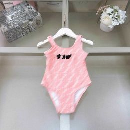 Popular kids one-pieces Swimsuit Letter printing girls swimwear size 80-150 CM Summer child Beach Bikinis Designer Children Swimwears 24May