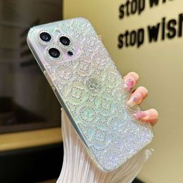 Suitable for iPhone 15 Pro Max Colorful Flower Phone Electroplated iPhone 14 Luxury Flash Diamond 13 Promax Protective Case