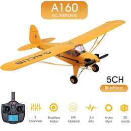 Wltoys A160 J3 RC Plane RTF 24G Brushless Motor 3D6G Remote Control Aeroplane Ready To Fly 240508