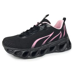 Men Casual Shoes Running Sneakers Fashion Trainer Black Colour With Pink Stripe Sneaker Store Hotsale trade
