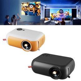 Projectors A10 Mini Projector LED Home Theater Video Projector 3D Cinema Supports HD 1080P Movie Smart TV Box Compatible with USB TF via HDMI J0509