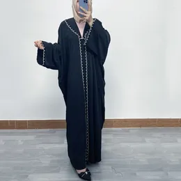 Ethnic Clothing Jalabiya For Women Middle East Dubai Collage Lace Loose Plus Size Cardigan Robe Abaya Femme Musulman