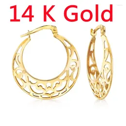 Hoop Earrings Luxury Designer Jewellery Fan-shaped Hollow Pattern For Women Vintage Boho Wedding Valentines Day Gift