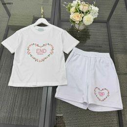 Popular baby tracksuits Summer boys set kids designer clothes Size 100-150 CM Embroidered floral letter design T-shirt and shorts 24May