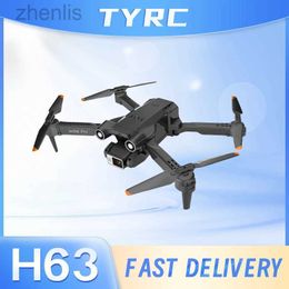 Drones Mini Pro RC drone with H63 high-definition Wifi Fpv camera foldable photos four helicopter optical streaming drone childrens toy d240509