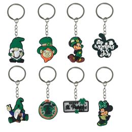 Keychains Lanyards Saint Patricks Day Keychain Key Rings Tags Goodie Bag Stuffer Christmas Gifts And Holiday Charms Cool For Backpacks Otao8