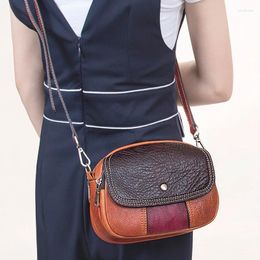 Shoulder Bags Female Casual For Women 2024 Summer Handmade Small Messenger Bag Lady Patchwork Soft Genuine Leather Clutch Purses