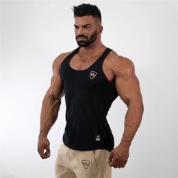 mens tank tops shirt gym tank top fitness clothing vest sleeveless cotton man canotte bodybuilding ropa hombre man clothes wear 240429