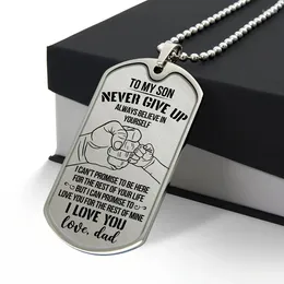 Pendant Necklaces Tag Pendent For Men Graduation Birthday Gift Chain Necklace Son