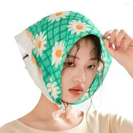 Scarves Collocation Clothing Accessories Stripe Headscarf Sunscreen Hair Band Female Printed Scarf Square Flower Silk