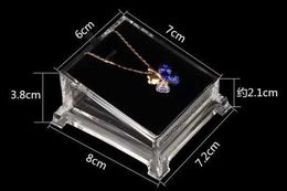 Jewelry Tray Transparent Acrylic Jewelry Box Necklace Pendant Holder Bracelet Display Tray Plate Show Box Jewelry Pallte Tray Necklae Rack