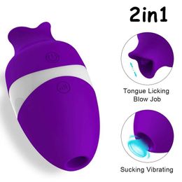 Other Health Beauty Items Tongue Licking Vibrator Nipples Clit Sucker Clitoris Stimulator s for Women Female Masturbator Y240503