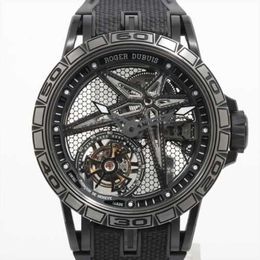 Designer Luxury Watches for Mens Mechanical Automatic Roge Dubui Excalibur Single Flying Tourbillon Dbex0815 Tix Rubber Hand Winding