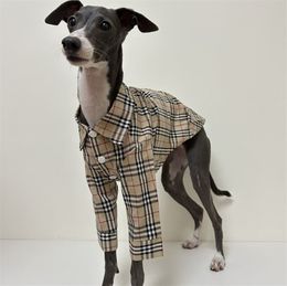 Dog Clothes Chequered Shirt Breathable Comfortable Little Lingti Whitbit Bellington Terrier Dog Clothing