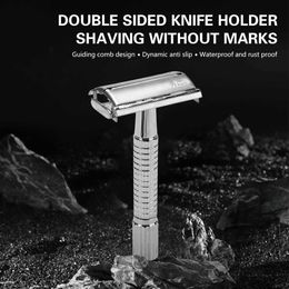 Razors Blades Mens shaver hair salon styling accessories stainless steel double-sided blades Q240508