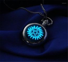 Pendant Necklaces 2021 Maxi Collares Collier Supernatural Sam Dean Winchester Pocket Watch Necklace Jewellery Glass Cabochon Pendan1998524