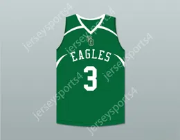 CUSTOM NAY Mens Youth/Kids CJ MCCOLLUM 3 GLENOAK HIGH SCHOOL GREEN BASKETBALL JERSEY TOP Stitched S-6XL