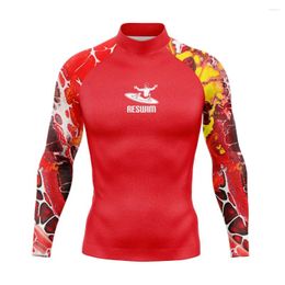 Women's Swimwear 2024 Men's Rash Guards Surfing Diving Suit Long Sleeve T-shirt UV Protection Swimsuit Swimming Tight Shirts Gym Clothes