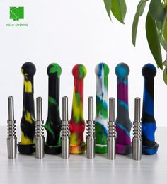 Smoke 14mm Silicone pipes NC silicon collector with Stainless Steel tip --SRS442-S6560581