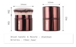 Hourglass Retractable Kabuki Brush Portable Face Blush Loose Powder Single Makeup Brushes Bristle Hair Whole Cosmetic Beaiuty 4858577