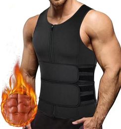 Men039s Body Shapers Sauna Suits Waist Trainer Vest Thermo Sweat Tank Tops Shaper Slimming Modelling Strap Belt Compression Work9464778