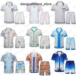 Casablanc-s 22ss Designer Men t Shirt Set Masao San Print Mens Casual and Short Womens Loose Silk High Quality Tees Free Transportation Tshirt Size M--3xl 1ZYR