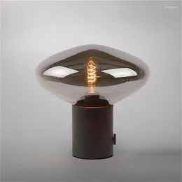 Table Lamps TEMAR Nordic Contemporary Lamp Simple Black Glass Desk Light LED Home Decor Bedside Parlor