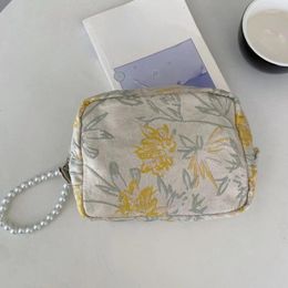 Cosmetic Bags Summer Women Cute Clutch Bag Female Purse Fashion Flower Travel Organiser Make Up Storage Wash Toiletry