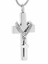 Cross Cremation Jewelry for Ashes Crystal Urn Necklace Keepsake Jewelry for Men Pet with 20039039 Chain8837246