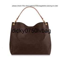 Lvity LouiseViution Luis Viton Hobo Graceful Bag 43704 Mm Classic Purse Leather Handbags Fashion Women Single Handle Tote Shopping Bags 39x12x34cm