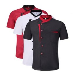 Classic Style Men Women Restaurant Kitchen Canteen Chef Uniform Sleeves Chef Jacket Waiter Works Clothes 240430