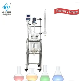 SF-5l Lab Reactor Vacuum Glass Reaction Jacket Vessel With Stirring Heating Cooling Mixer Stirrer Paddle