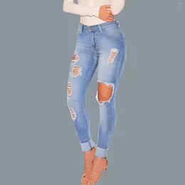 Women's Jeans Women's High Waisted Denim Pants Streetwear Ripped For Women BuLift Distressed Stretch Juniors Skinny #H
