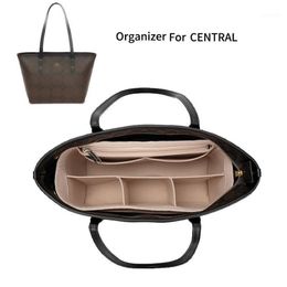 Cosmetic Bags & Cases Felt Purse Bag Organiser Insert With Zipper Women Makeup Cosmetics Tote Shaper Fit For Central 304z