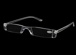 Men Women Clear Reading GlassesTransparent Plastic Rimless Presbyopia Pocket Reader RX Optic Glasses for Aging People 1004002949122