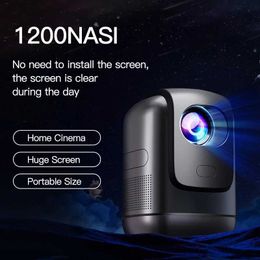 Projectors Folding universal joint projector 4K with WiFi 6 and Bluetooth automatic Keystone autofocus home Theatre native 1920 * 1080P outdoor TV and movie J240509