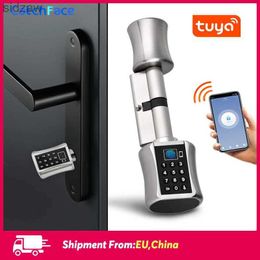 Smart Lock Fingerprint Bluetooth cylindrical lock biometric electronic intelligent door lock digital door lock WX